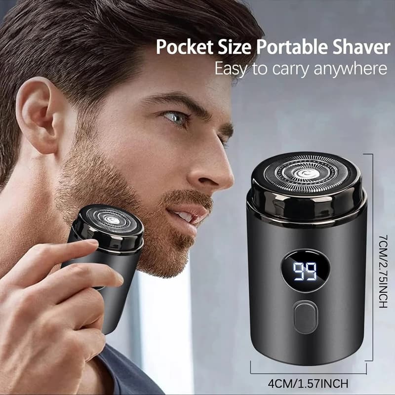 Men Electric Mini Shaver Rechargeable Type-c Charging Car Portable Shaver Led Digital Display Men Women Home Razor 2025
