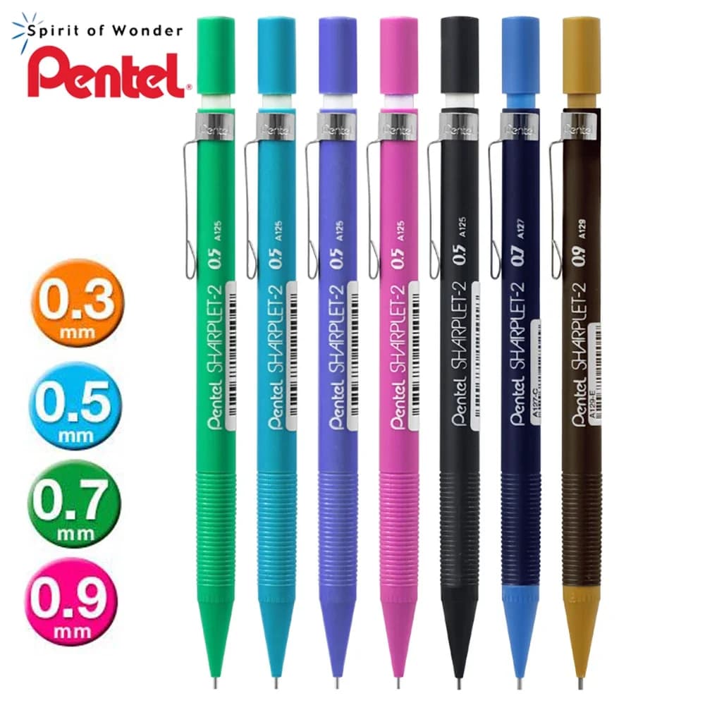 1ps Japan Pentel Mechanical Pencil A125 Activity Pencil Simple Candy Color 0.5mm School Supplies Cute Pencil Learning Stationery