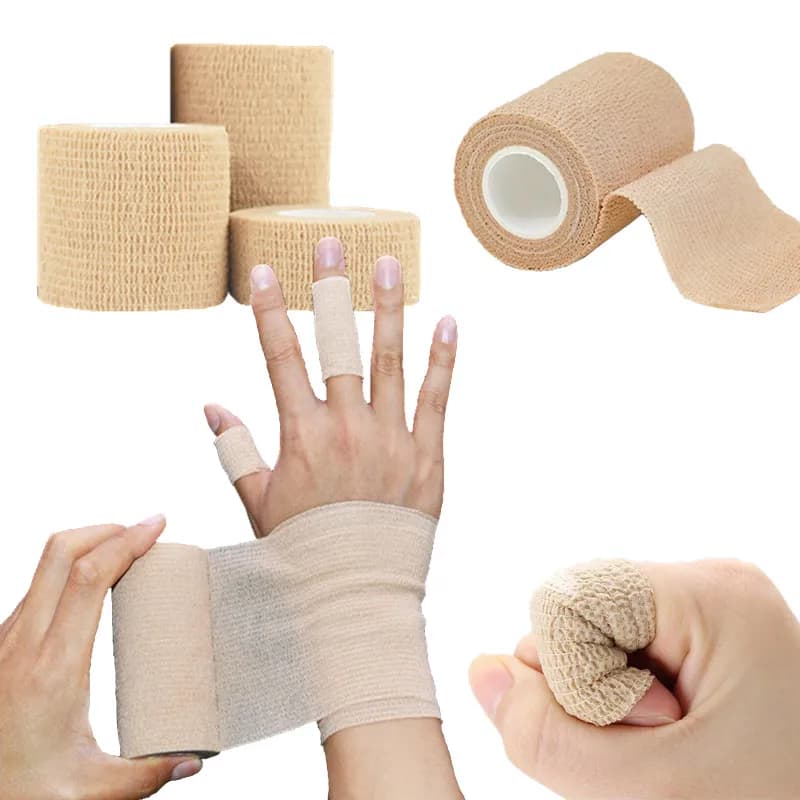 1Roll Self Adhesive First Aid Skin Tape Elastic Patch for Sports First Aid Wound Plasters Tape