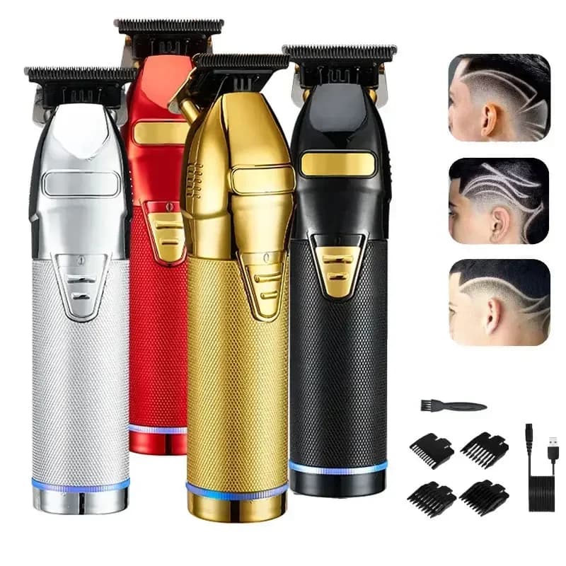Professional Hair Trimmer For Men Barber Rechargeable Hair Clipper Cordless HairCutting Powerful Machine Hair Beard Trimmer