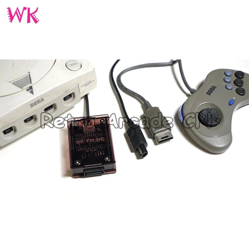 Saturn Gamepad to Dreamcast Converter Retro Arcade Game VIDEO Games Adapter With 200 memory card space