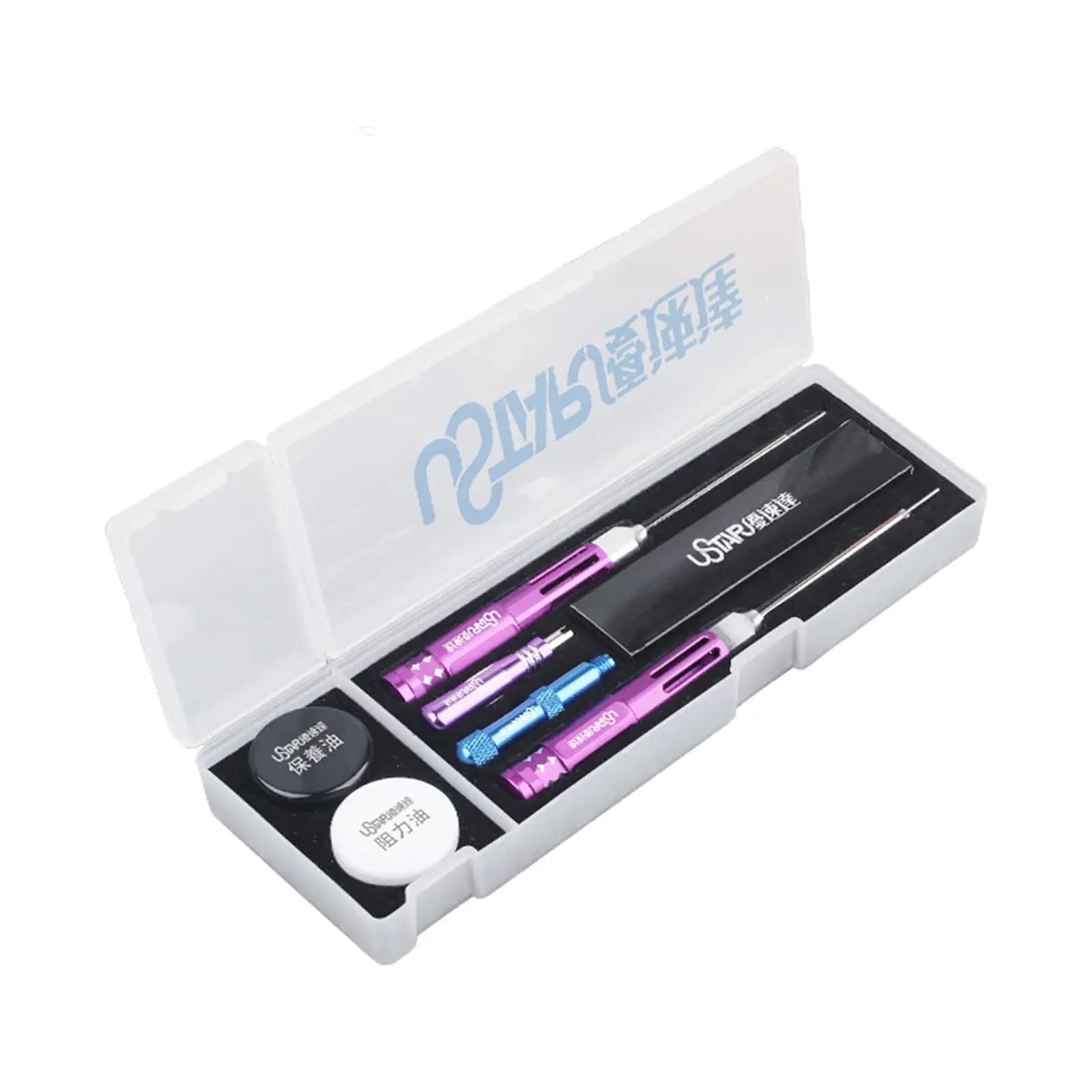 Airbrush Painting Cleaning Tools Kit Stainless Steel Pin Brush Spray Nozzle Cleaning Tool Easy to Use Professional Repair Tool