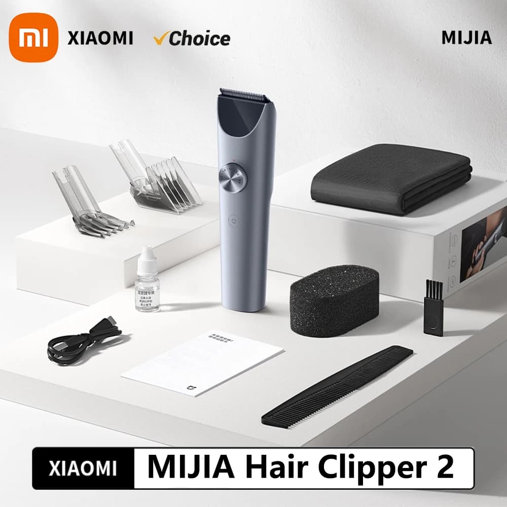 XIAOMI MIJIA Hair Clipper 2 Cutting Machine Trimmer Professional Clippers Titanium Alloy Blade Rechargeable Barber Shaver Cutter