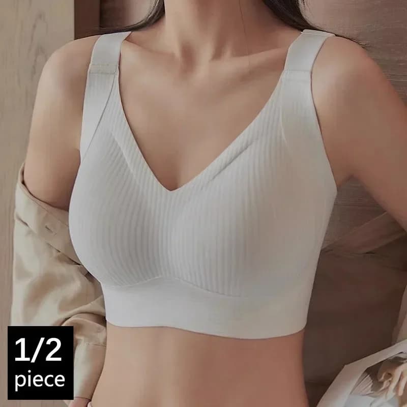 FallSweet 1/2PCS Seamless Push Up Bra for Woman Wireless Bralette Soft Comfortable Breathable Lingerie for Large & Small Bust