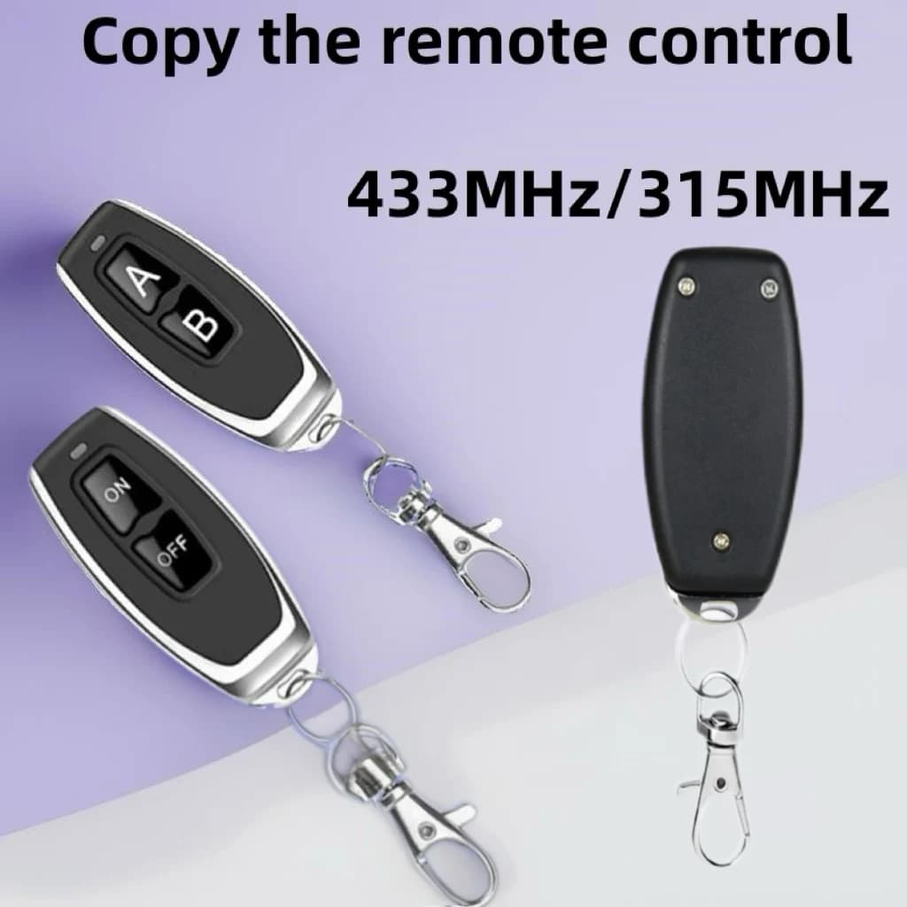 433/315MHz RF Remote Control Wireless Transmitter 2 Buttons for Garage Door/Gate Opener Home Automation Car Alarm