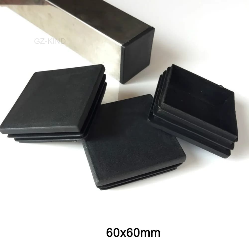 1/2/5/10 pcs 60x60mm 60x80mm 60x100mm 60x120mm Plastic Black Caps Pipe Inserts Bung Plug