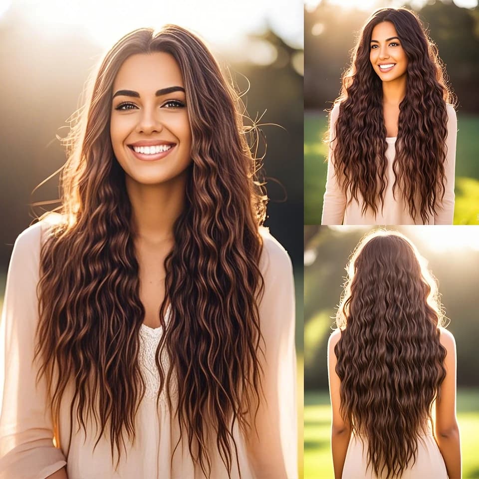 Noble Synthetic Lace Front Wig 30 Inch Wavy Wig Ombre Blonde Wig Lace Front Wigs Part Synthetic Lace Wigs For Women Lace Wigs