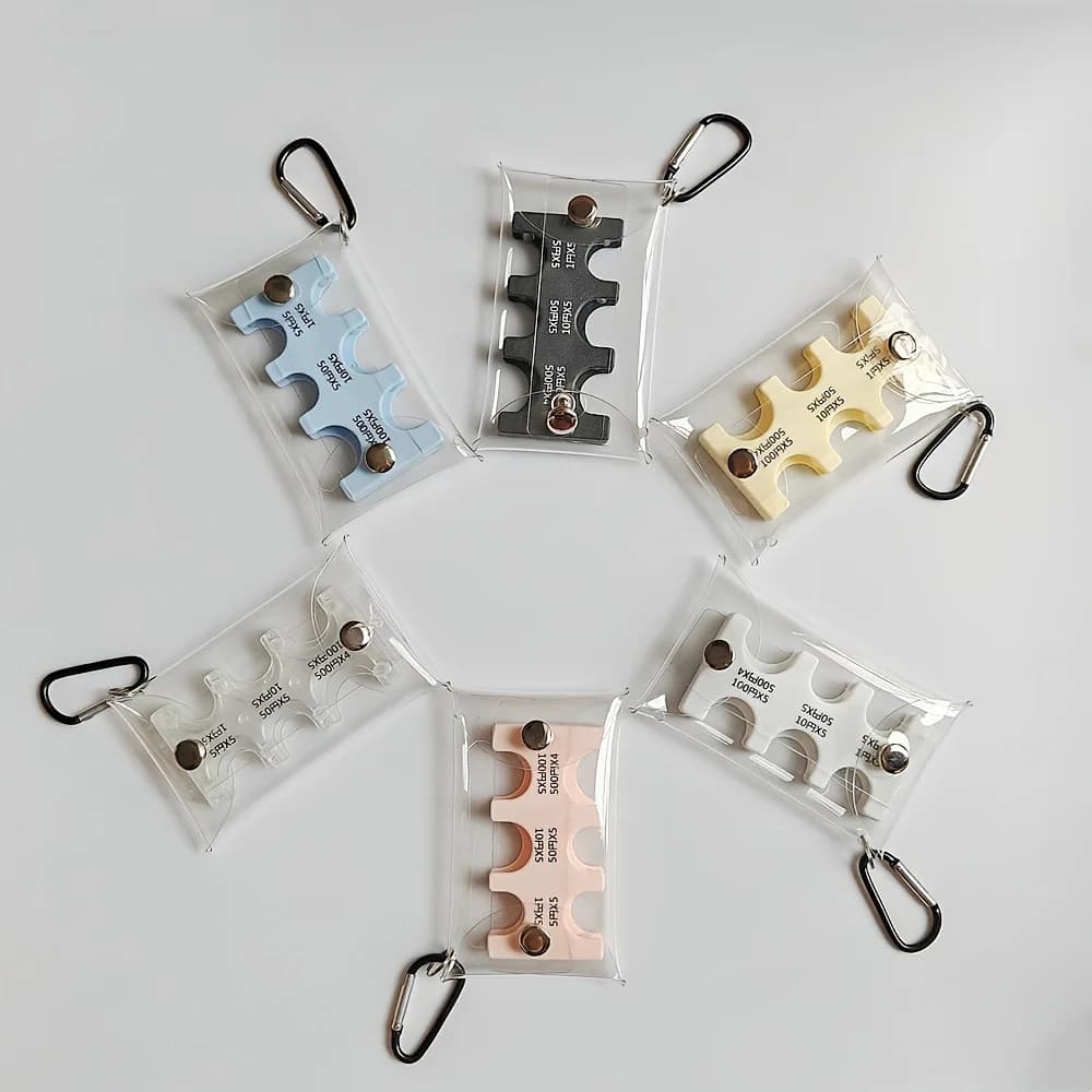 Colourful Portable Coin Clip Organizer Small Wallet Loss Prevention Clip Japanese Currency Sorting Travel Transparent Card Case