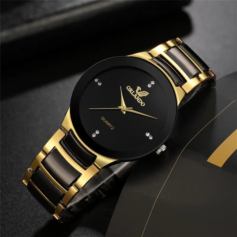 Men Business Watches Fashion Black Steel Band Male Analog Quartz Watch Relogio Masculino Reloj Hombre