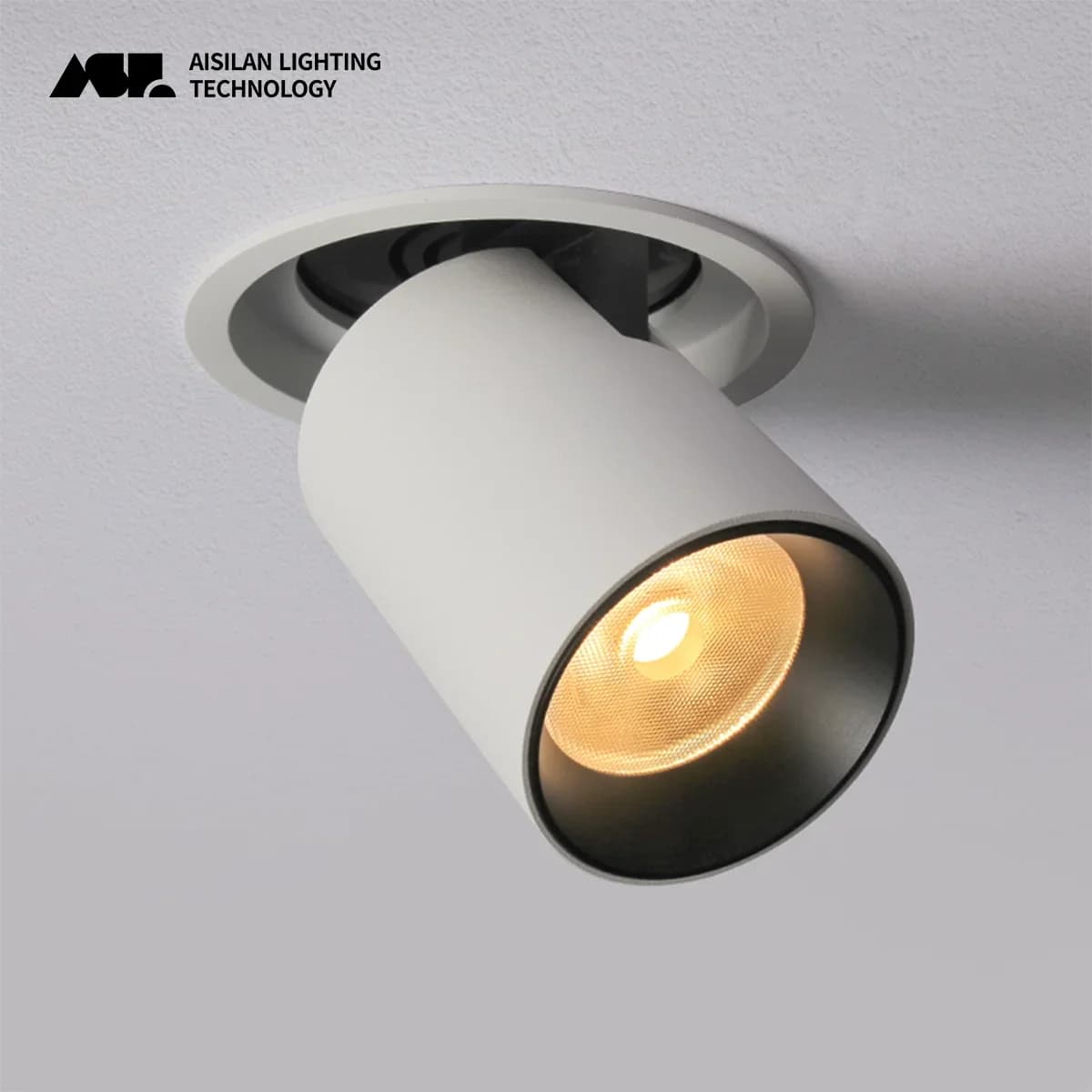 Aisilan Spot LED Ceiling Downlight Round Extendable Rotatable Bendable Recessed COB Spotlight Lamp for Kitchen Home