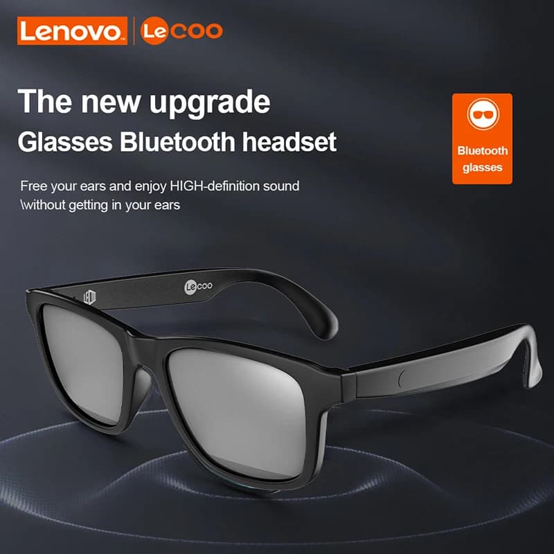 Lenovo Lecoo C8 Lite Sunglasses Earphone Bluetooth 5.3 Outdoor Sport Cycling HiFi HD Call Eyeglasses Anti Blue Wireless Driving