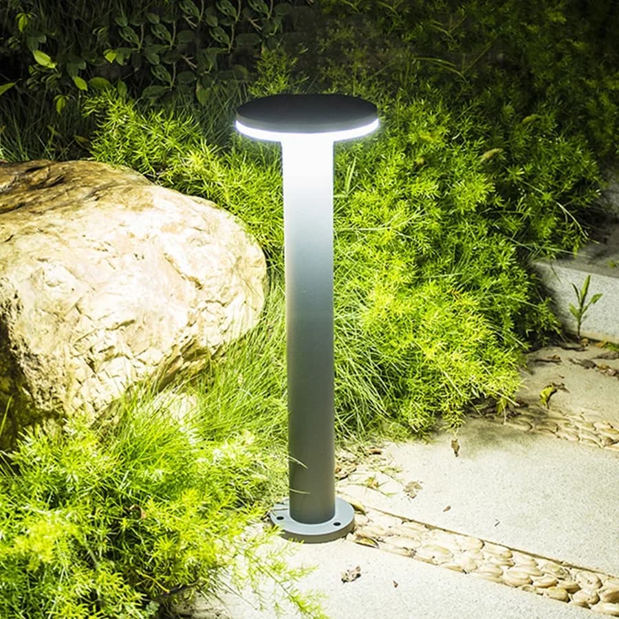 60CM Aluminum Mushroom Landscape Lawn Light Outdoor Pathway Light Modern Patio Driveway Bollards Light Grass Lawn Lamp