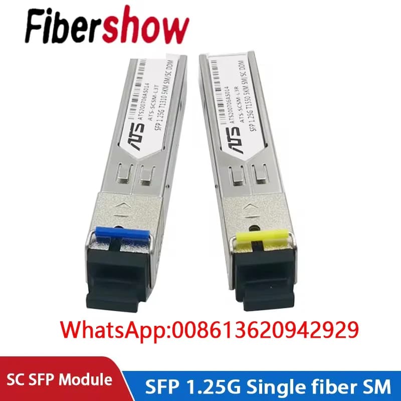 SFP Module SC connector 1.25G SC BiDi 1310nm/1550nm WDM switch SFP Transceiver module with Switch with DDM Function