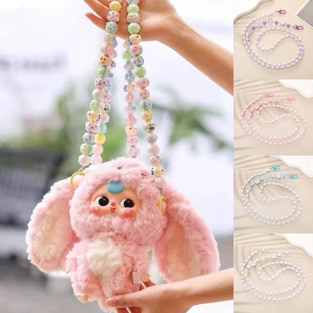 Anti-lost Chain Phone Lanyard Chain Without Back Clip Hanging Strap Bag Chain Decoration Crossbody Beaded Lanyard Accessories