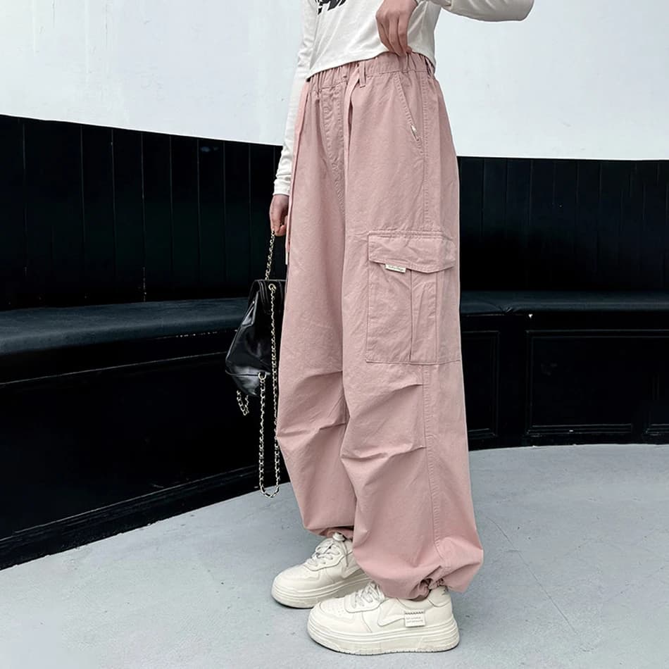 Summer Collection Teen Girls School Casual Cargo Pants with Pocket Kids Lightweight Trousers Perfect for Spring Summer Outdoor