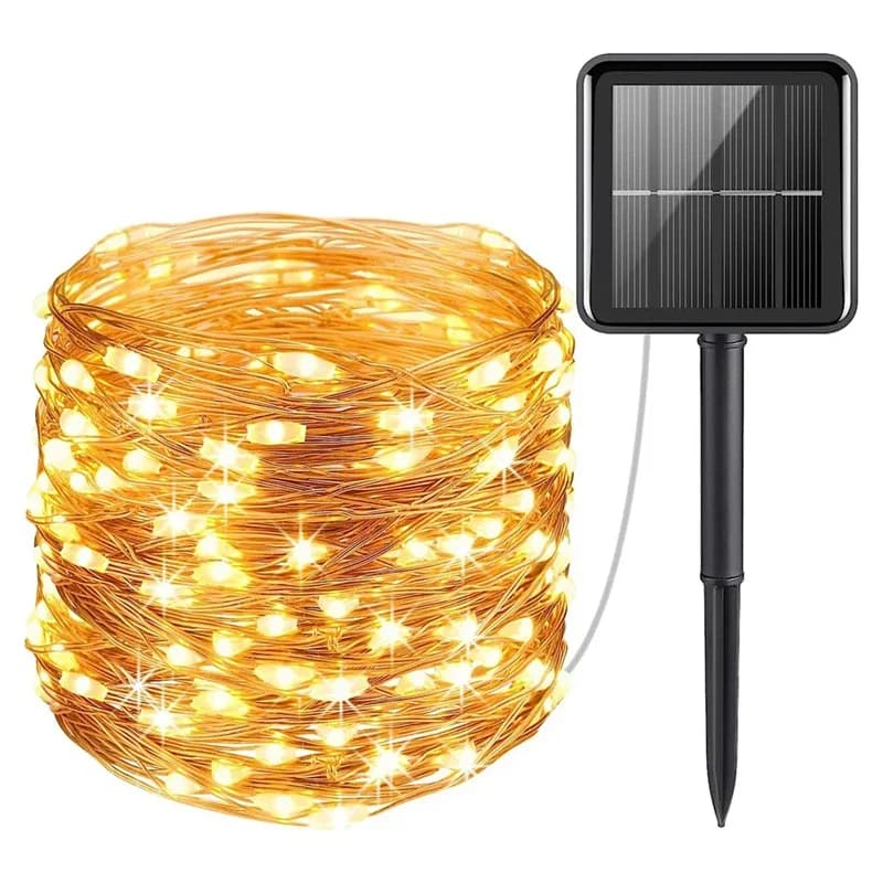 1Pack 100/200 LED Solar String Lights Outdoor Waterproof with 8 Modes Twinkle Fairy Light for Garden Camping Wedding Party Decor