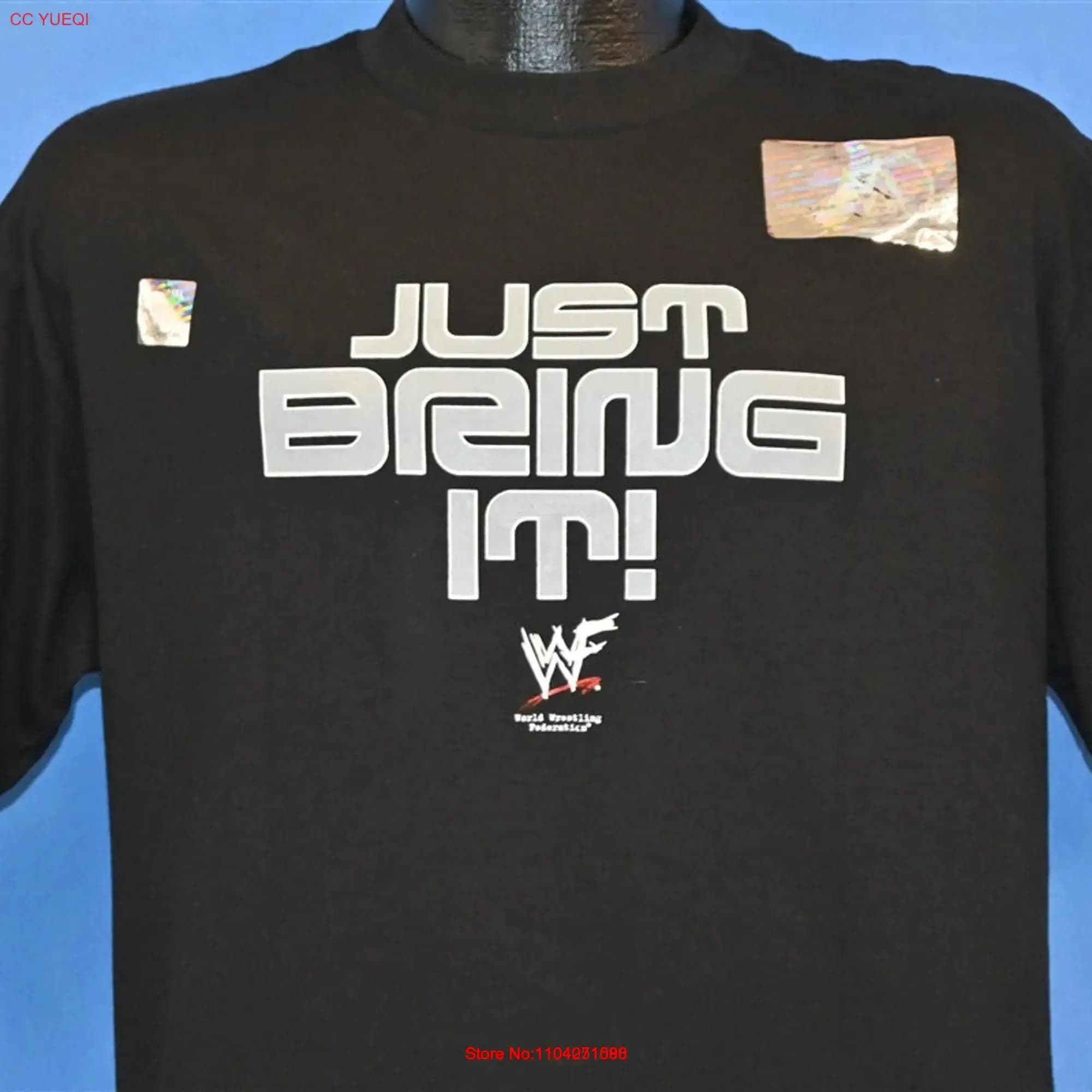 Y2K Dwayne The Rock Johnson WWF Just Bring It Deadstock Wrestling t shirt Medium long or short sleeves