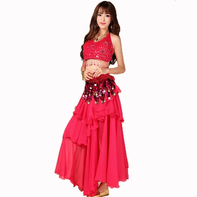 Women Belly Dance Performance Suit New Indian Dance Practice Clothings Dress Girl Costume Oriental Dance Festival Outfit