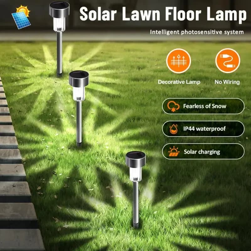 Solar Outdoor Lawn Lamp Garden Lights Solar Powered Waterproof Landscape Path Outdoor For Yard Backyard Lawn Patio Decorative