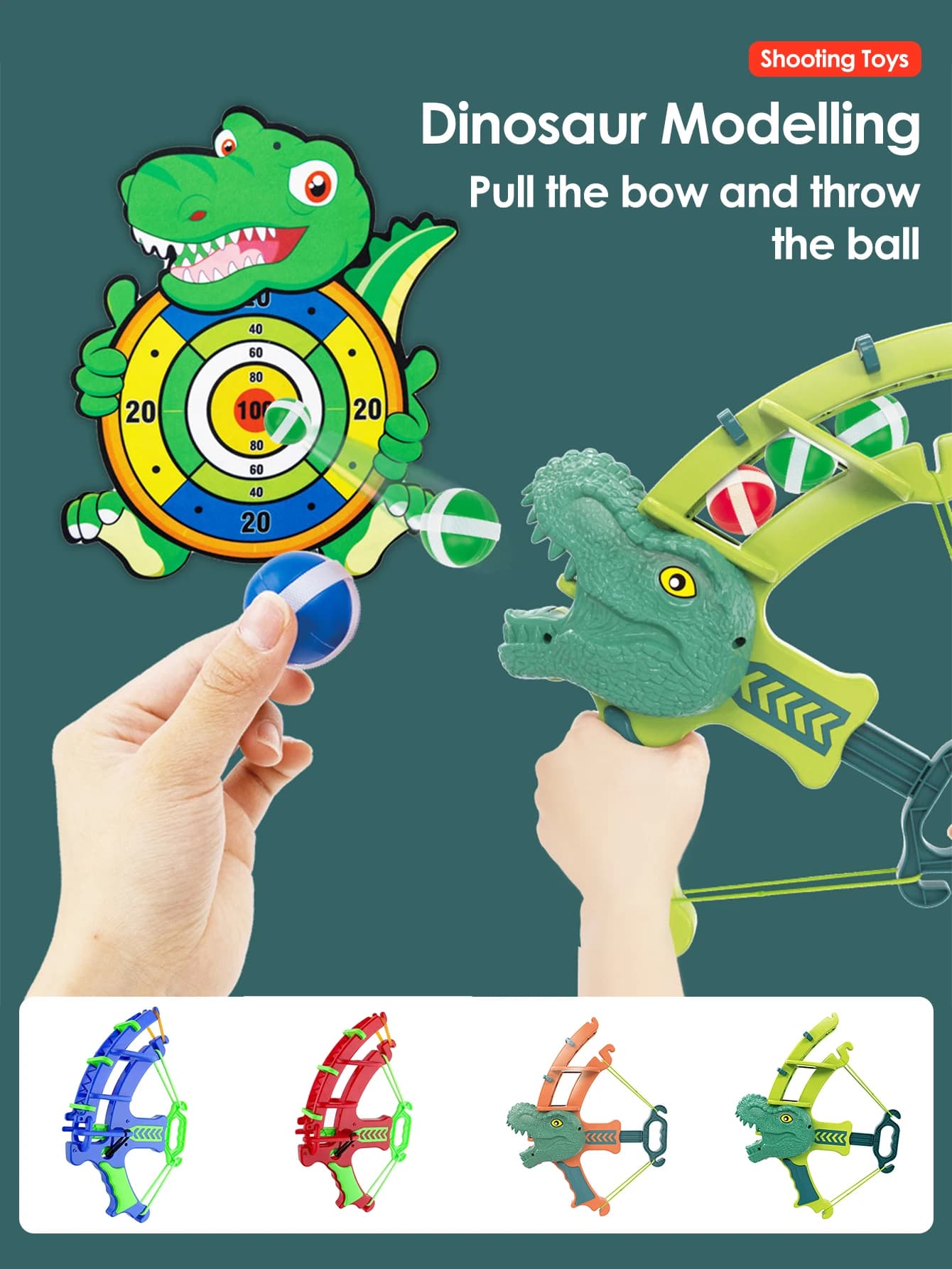 Montessori Throw Sport Slingshot Target Sticky Ball Dartboard Basketball Board Games Educational Children's outdoor Game toy