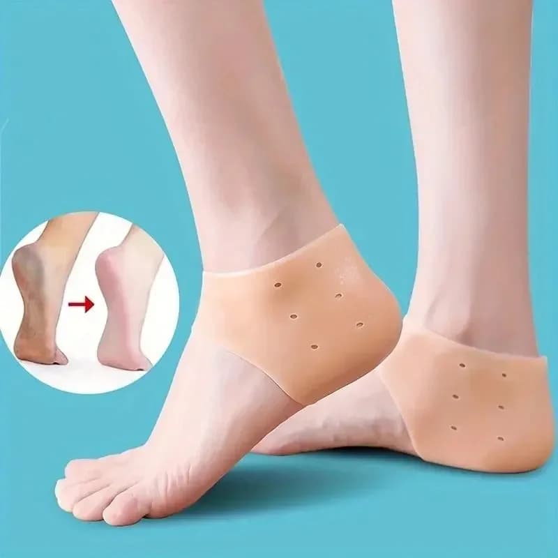 1 Pair Silicone Rubber Gel Socks Anti Cracking Liner Heel Socks Elastic Silicon Moisturizing Foot Skin Care Heel Foot Protection