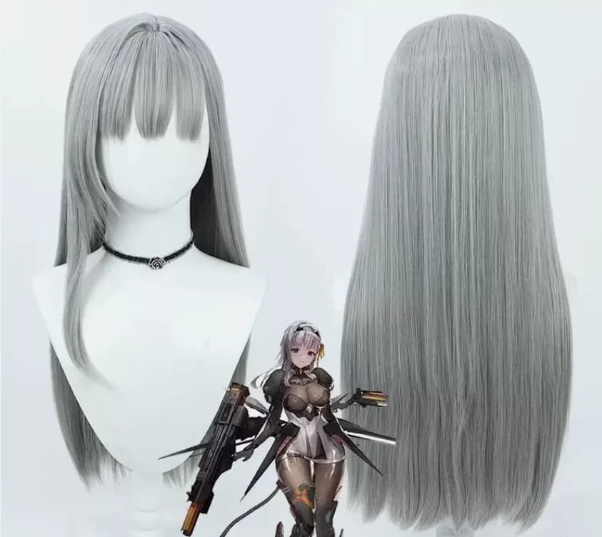 Goddess of Victory: Nikke Modernia Cosplay Wigs 55cm Long Gray Synthetic Hair