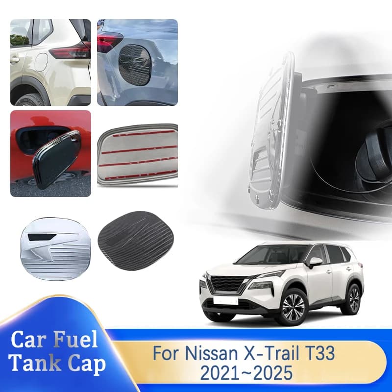 Car Fuel Tank Cap For Nissan X-Trail Rogue T33 XTrail X Trail 2021~2025 Scratchproof Pad Fuel Tank Plug Cover Auto Acesssories