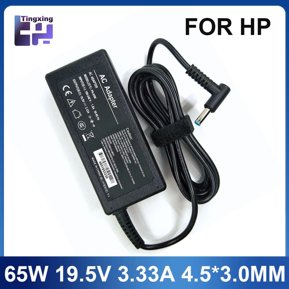 19.5V 3.33A 65W 4.5*3.0mm Laptop Charger Adapter For HP Envy 17-j010us Pavilion 15-j000 Chromebook 11 G4 G5 EE 14 G3 246 G4 248