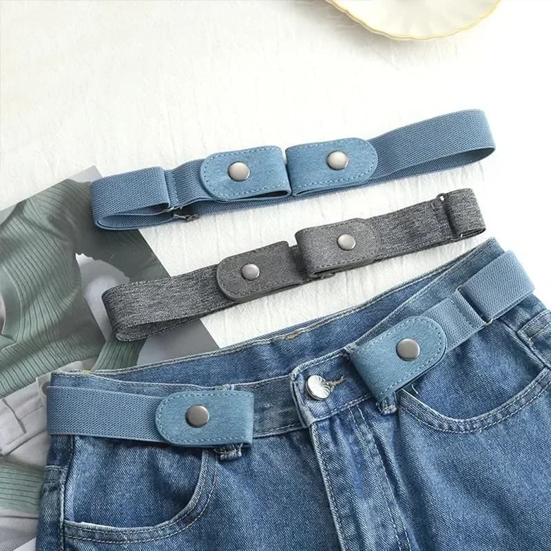 2024 Canvas Adjustable Elastic Waist Band Invisible Belt Buckle-Free Belts for Women Men Jean Pants Dress No Buckle Easy To Wear