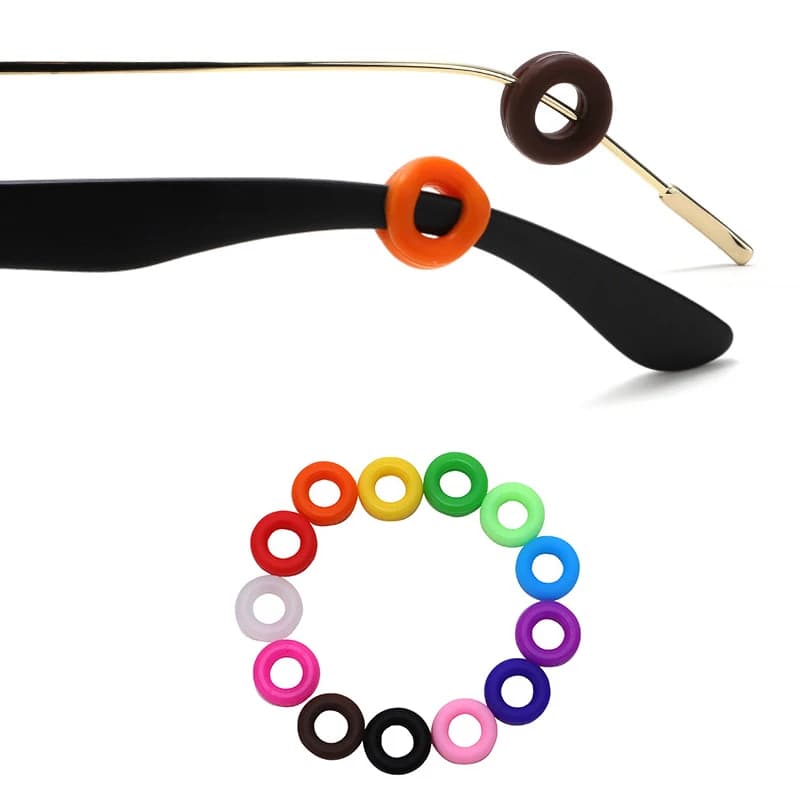 5Pair Glasses Silicone Anti Slip Circle Cover Ear Hook Eyeglass Temple Tips Sleeve Retainer Holder Elastic Glasses Ear Hook Leg