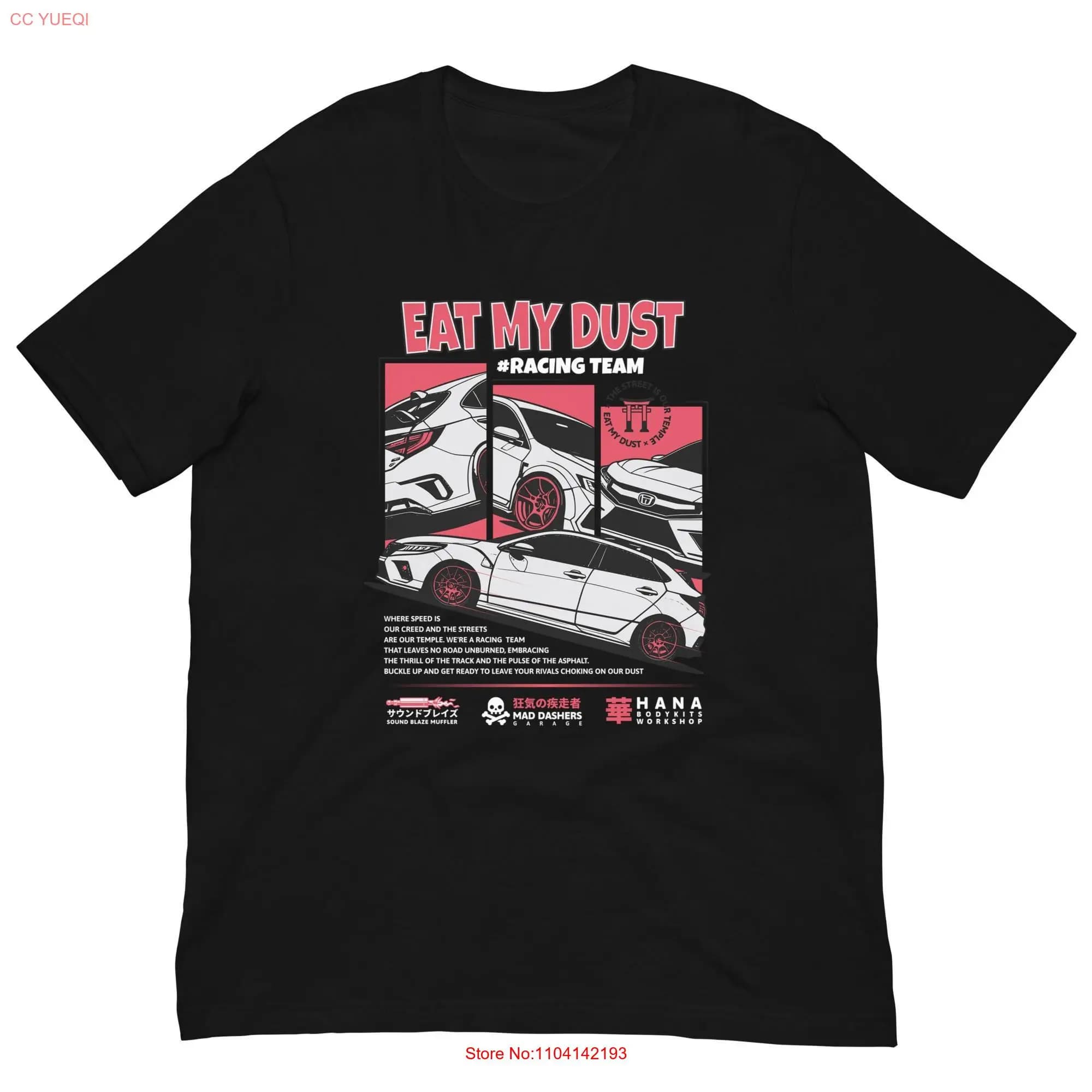 Limited Civic Type R FK8 T Shirt JDM Eat My Dust For Women and Men Blood is Fans Homage long or short sleeves