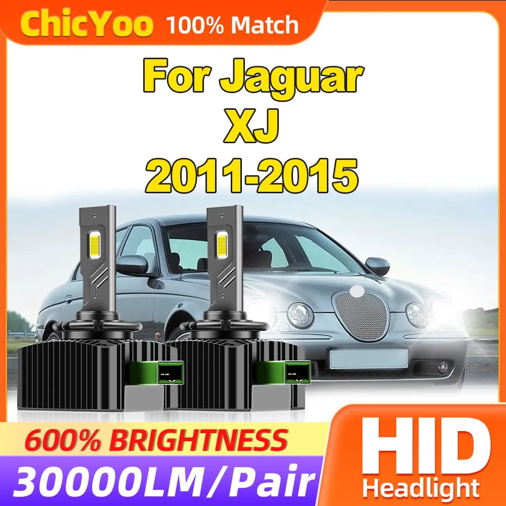 30000LM HID Xenon Headlights 120W High Power Auto Lamps 6000K White LED Car Lights For Jaguar XJ 2011 2012 2013 2014 2015