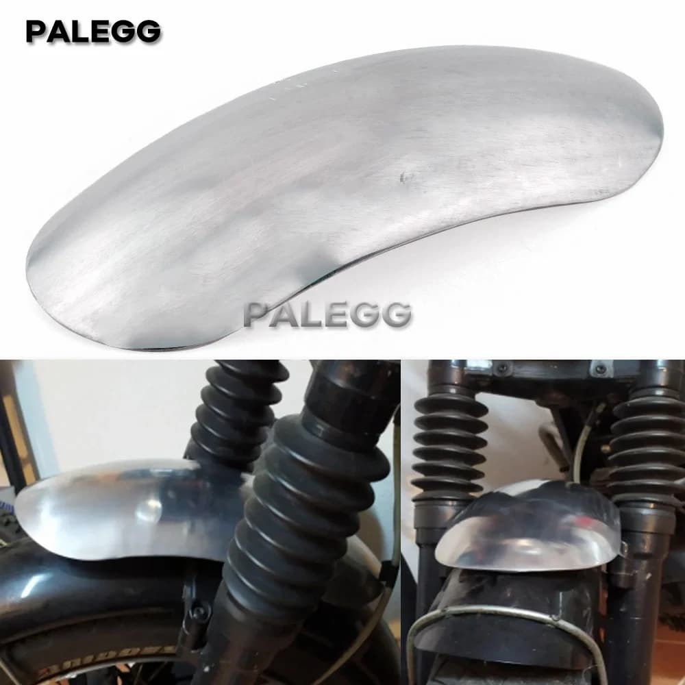 Motorcycle Aluminum Universal Unpainted Short Front Mudguard Fender Mud Guard Custom For Harley Touring Chopper Bobber