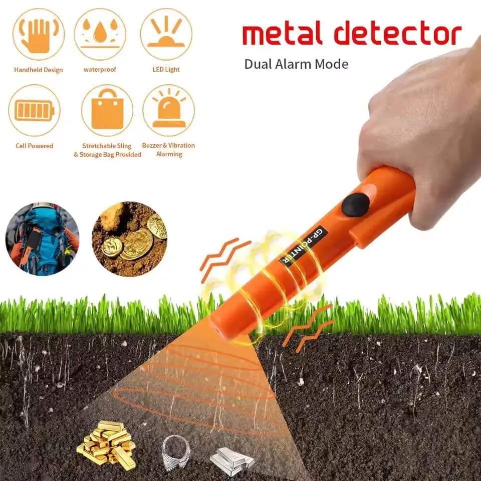 High-sensitivity Hand-held Metal Detector Detection Pointer Waterproof Children Use Metal/gold Hunting Tools Buy Shovel To Dig