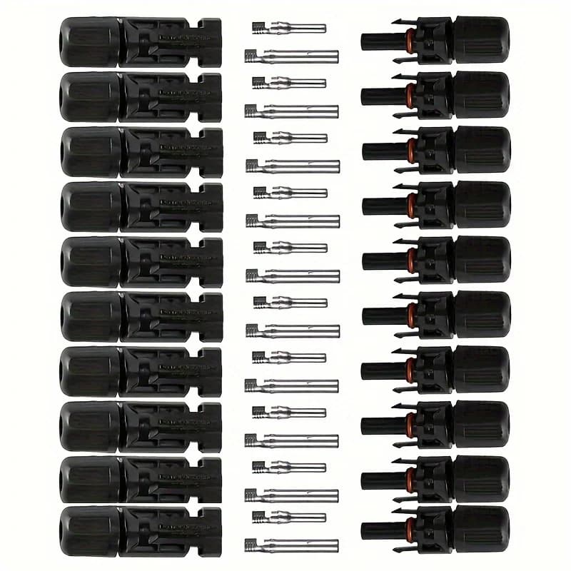 200/100/40/20/10/5 Piece Dc Solar Connector 1000V30A Panel Stecker Ip67 Waterproof Connector Kit for Pv/Mc Cable 2.5/4/6mm2