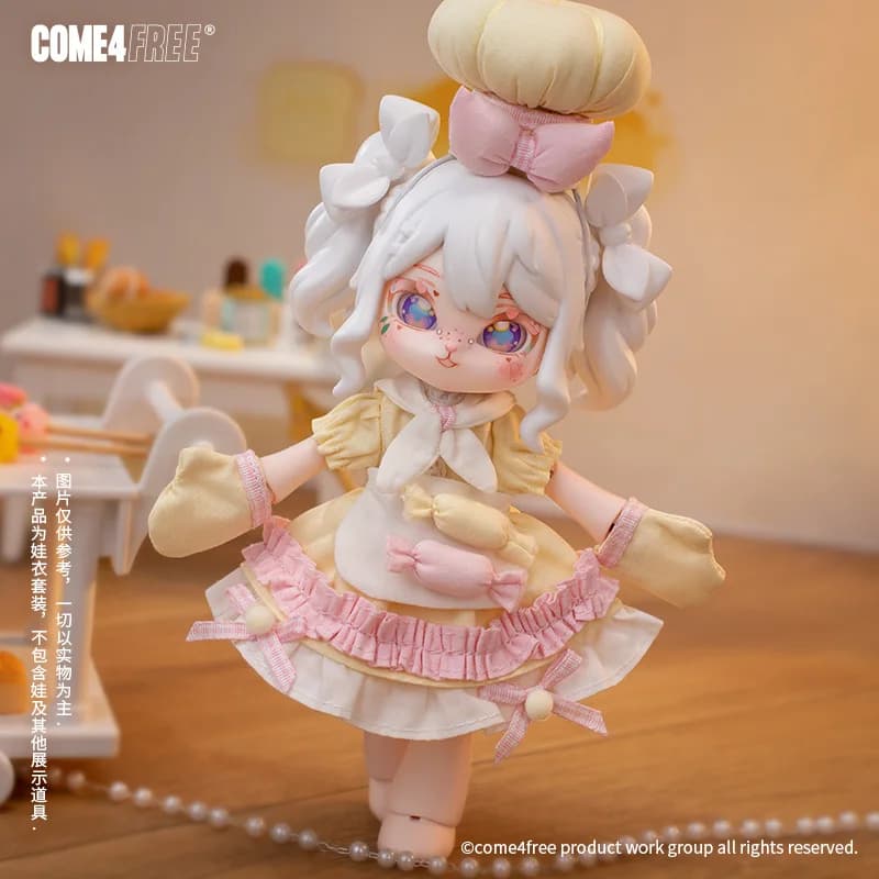 COME4FREE Dessert Series Lemon Bavarois BJD BJD Doll Clothing OB11 Doll Skirt Clothing Cute Figure Ornaments -Only Send Clothes