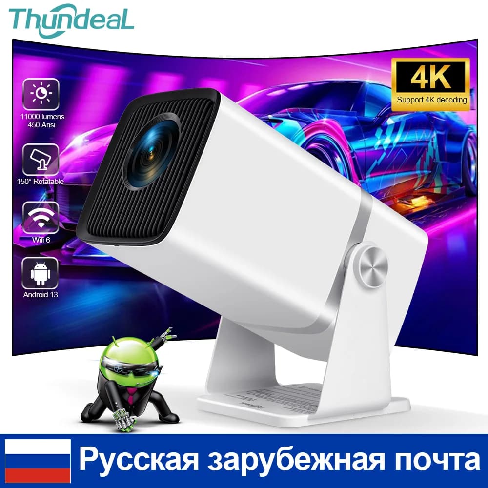 ThundeaL 4K Full HD Projector FHD TD80W Android WiFi 3D Home Theater TD80 Portable Beam Projector Meeting Video Movie PK HY320