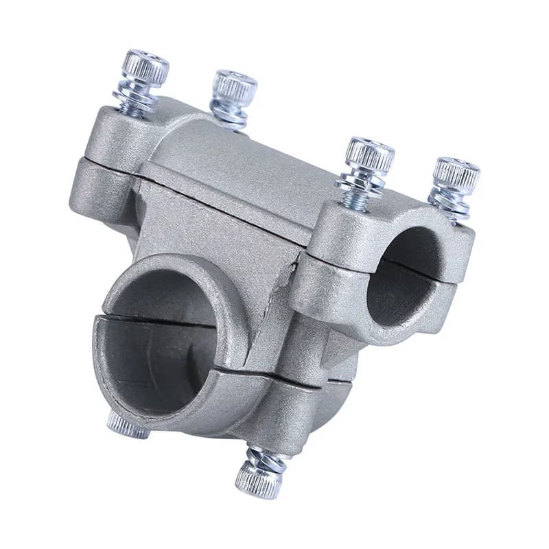 Silver Handle Holder Anti-Rust Lawn Mower Trimmer Aluminium Alloy Thick Bracket Space Saving Flexible Portable