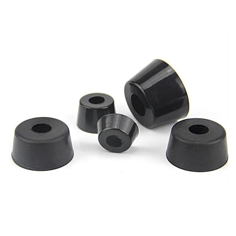 8pcs Anti Slip Furniture Legs Feet Shock Absorbing Conical Black Inside Without Washers For Furnitures Machine Instruments Feets