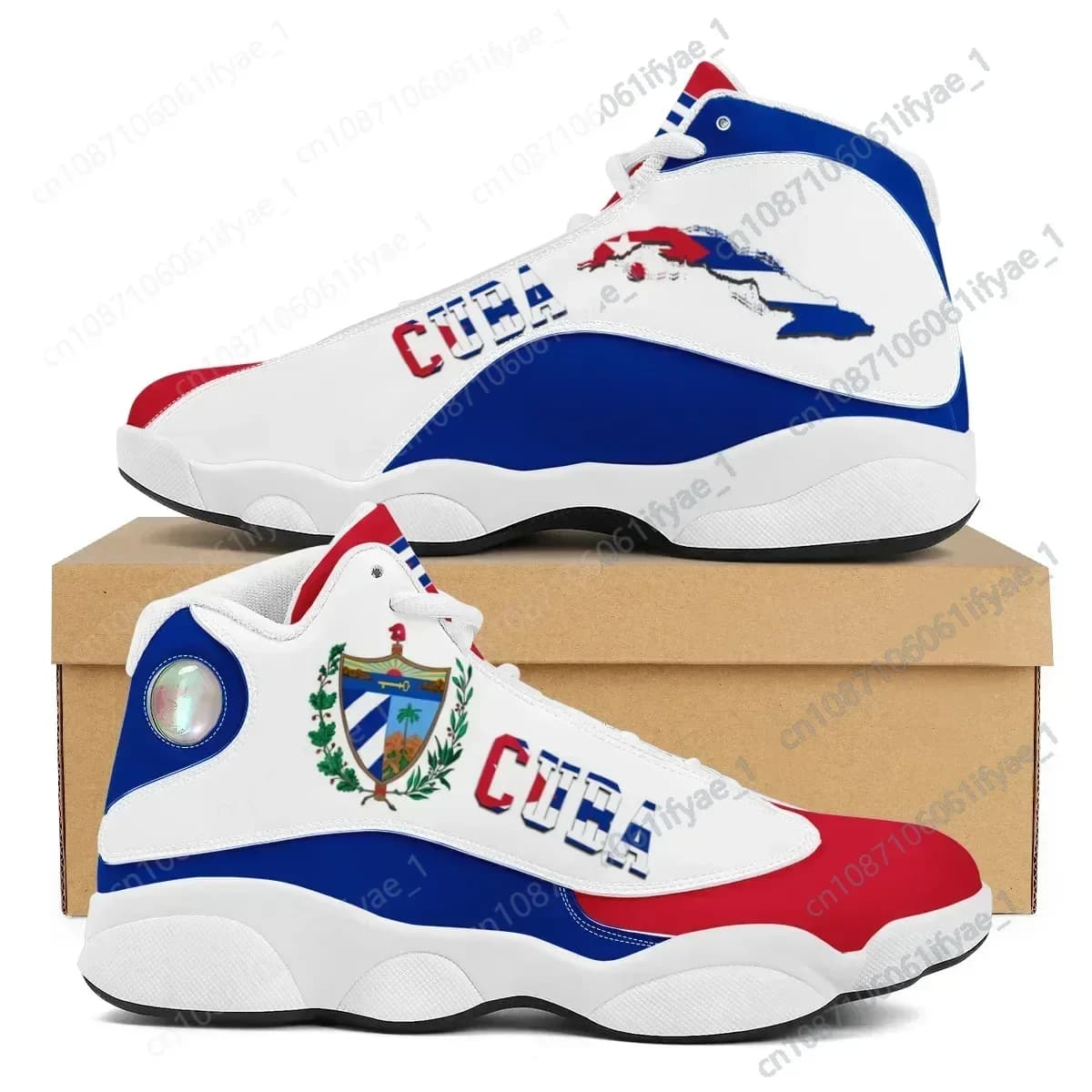 CUBA Flag Custom Cool Men Basketball Sneakers Custom POD Tennis Shoes for Male Teens Personalized Gift Running Shoe Dropshipping