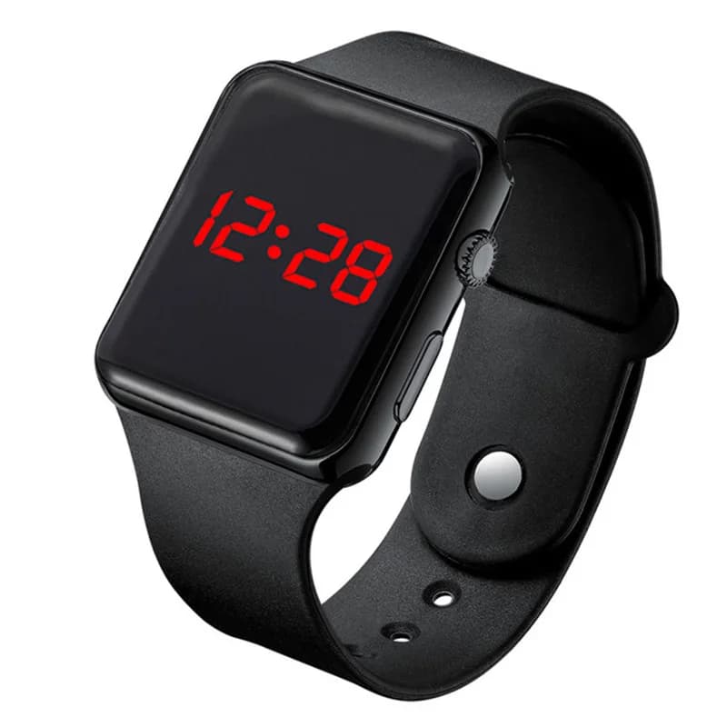 New Digital Watches Men Women Electronic Square LED Sport Wristwatch Fashion Casual Simple Silicone Female Clock