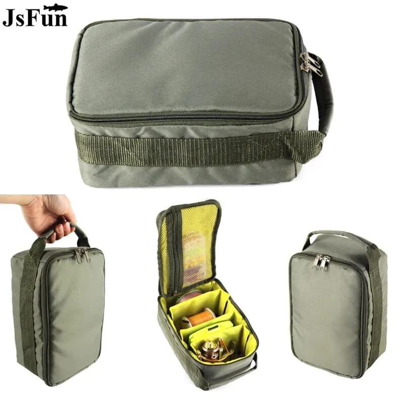 Oxford Fishing Tackle Bag Large Capacity Portable Fishing Reel Lure Hook Gear Storage Handbag Outdoor Fishing Reel Case
