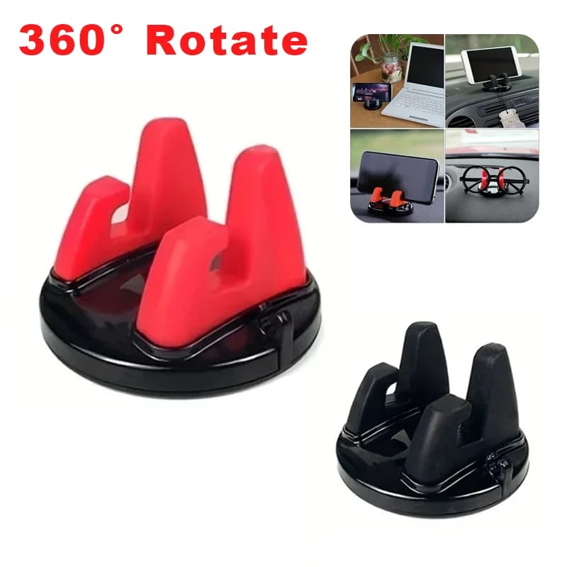 Mini 360 Rotatation Car Phone Holder Stand Anti-Slip Mobile Phone Car Mount Dashboard Bracket Univeral Desktop Mobile Holders