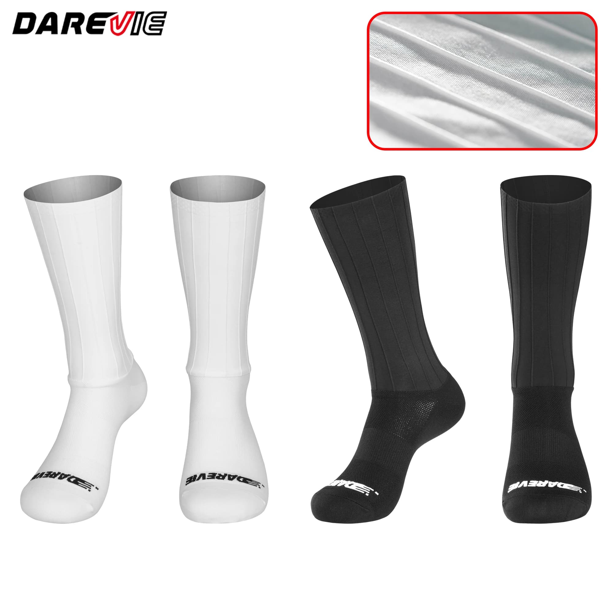 DAREVIE AERO Cycling Man Socks Pro Aerodynamics Socks Elastic Anti-Slip Men's Cycling Socks Outdoor Sports Bicycle Accessories