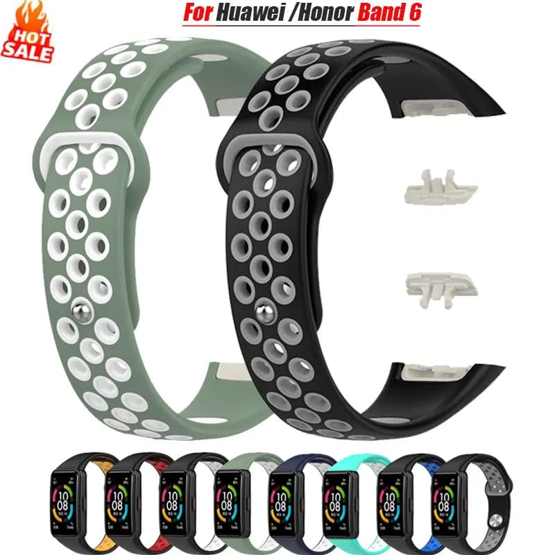 Silicone Strap For Huawei Band 6Pro huawei band 6 Smart watch Replacement correa Breathable Sport bracelet Honor Band 6Pro Strap