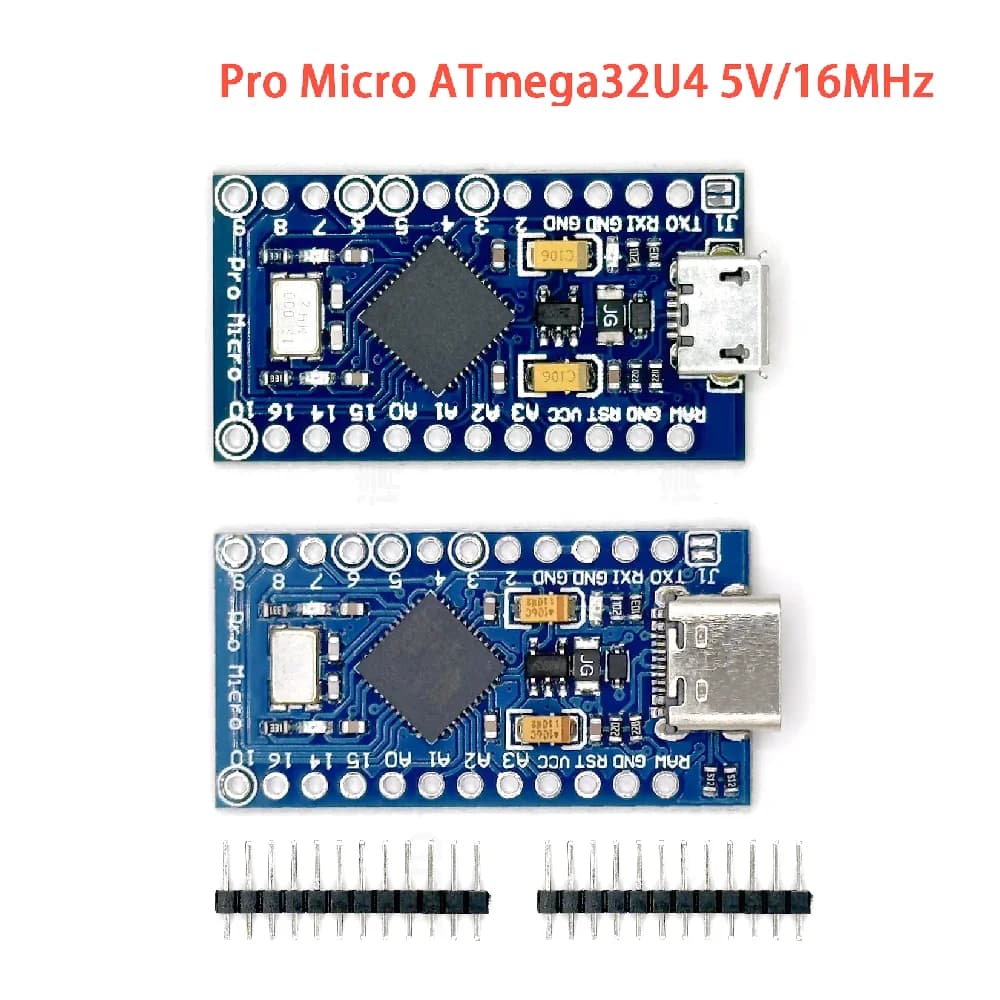 Pro Micro TypeC ATmega32U4 5V 16MHz Replace ATmega328 For arduino Pro Mini With 2 Row Pin Header For Leonardo Mini Usb Interface