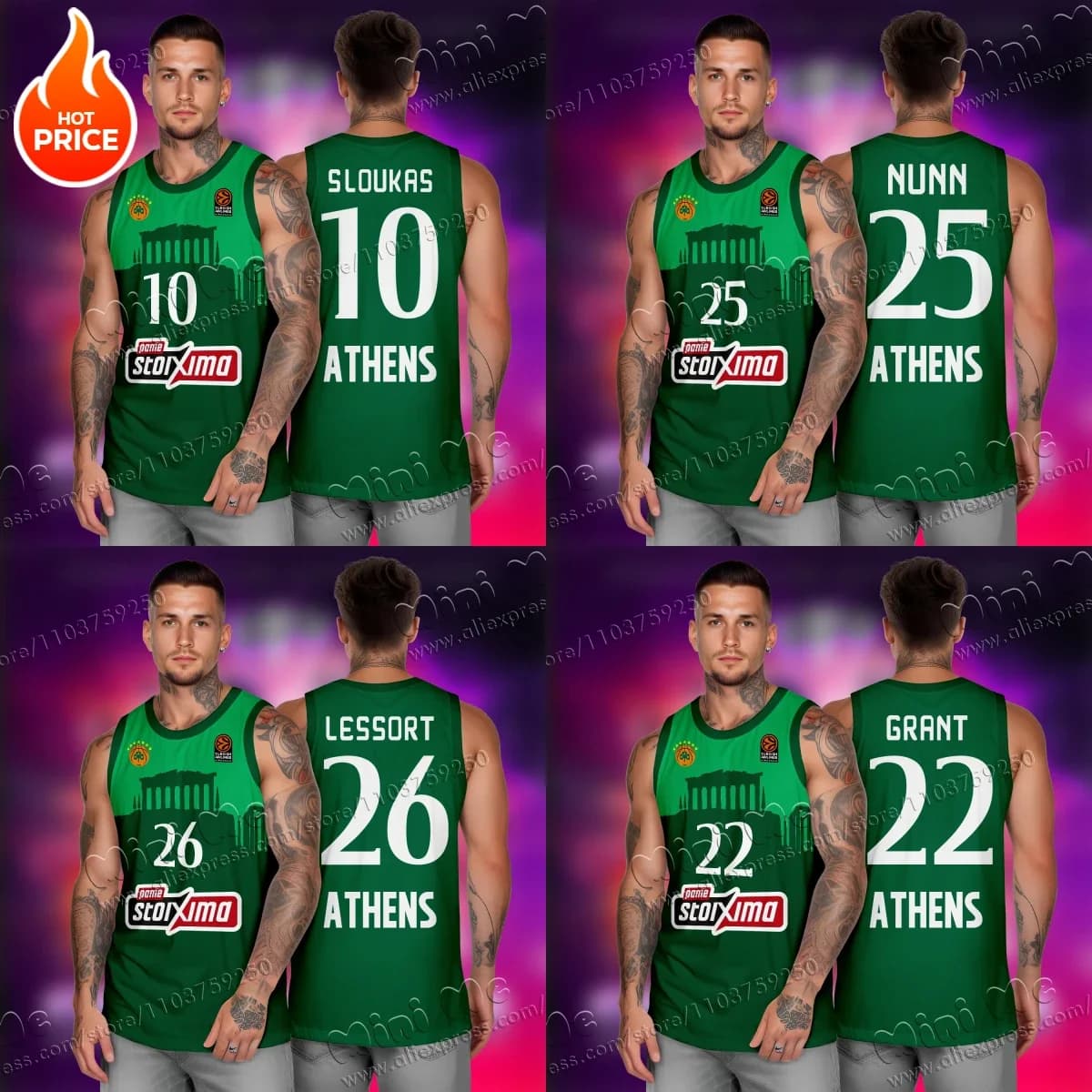 New 2025 Arrivals Panathinaitkos Basketball Jersey Fan Special Jersey Kit Greece Men Summer Basketball Sports Jersey Vest TShirt