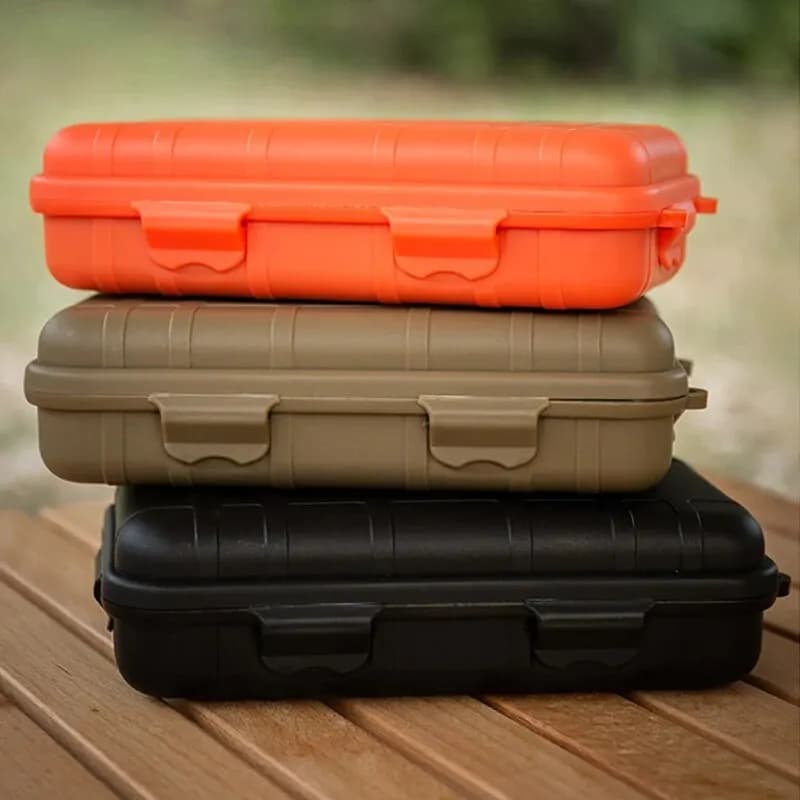 EDC Tool Box Outdoor Camping Survival Kit Shockproof Waterproof Case Sealed Box Outdoor Survival Storage Box Small.
