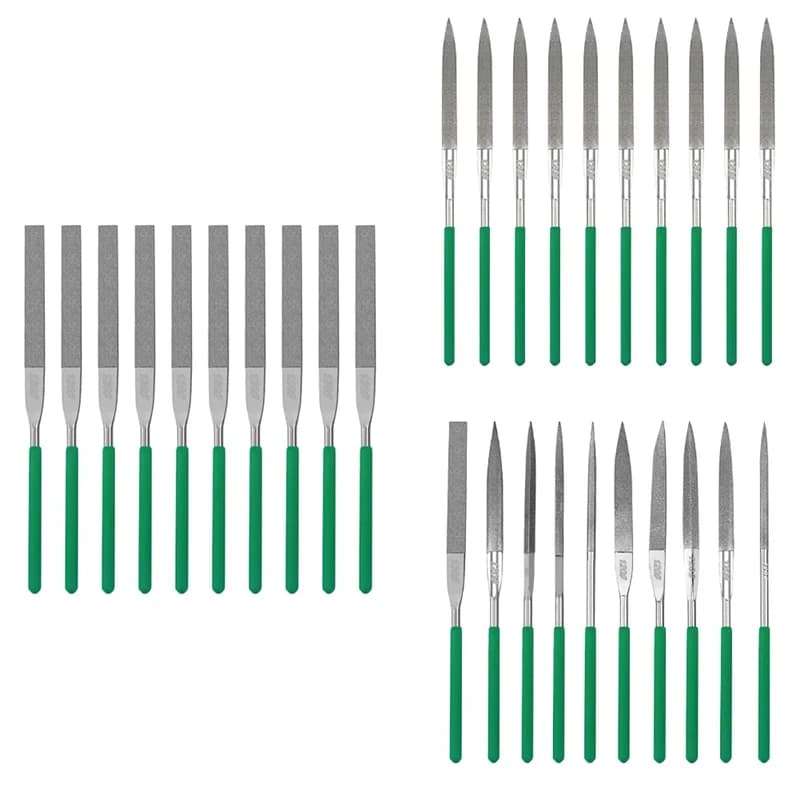 10-Piece Diamond File Set, Precision Needle File Set, Diamond Coated Files For Filing Metal, Ceramic, Stone, Jewelry
