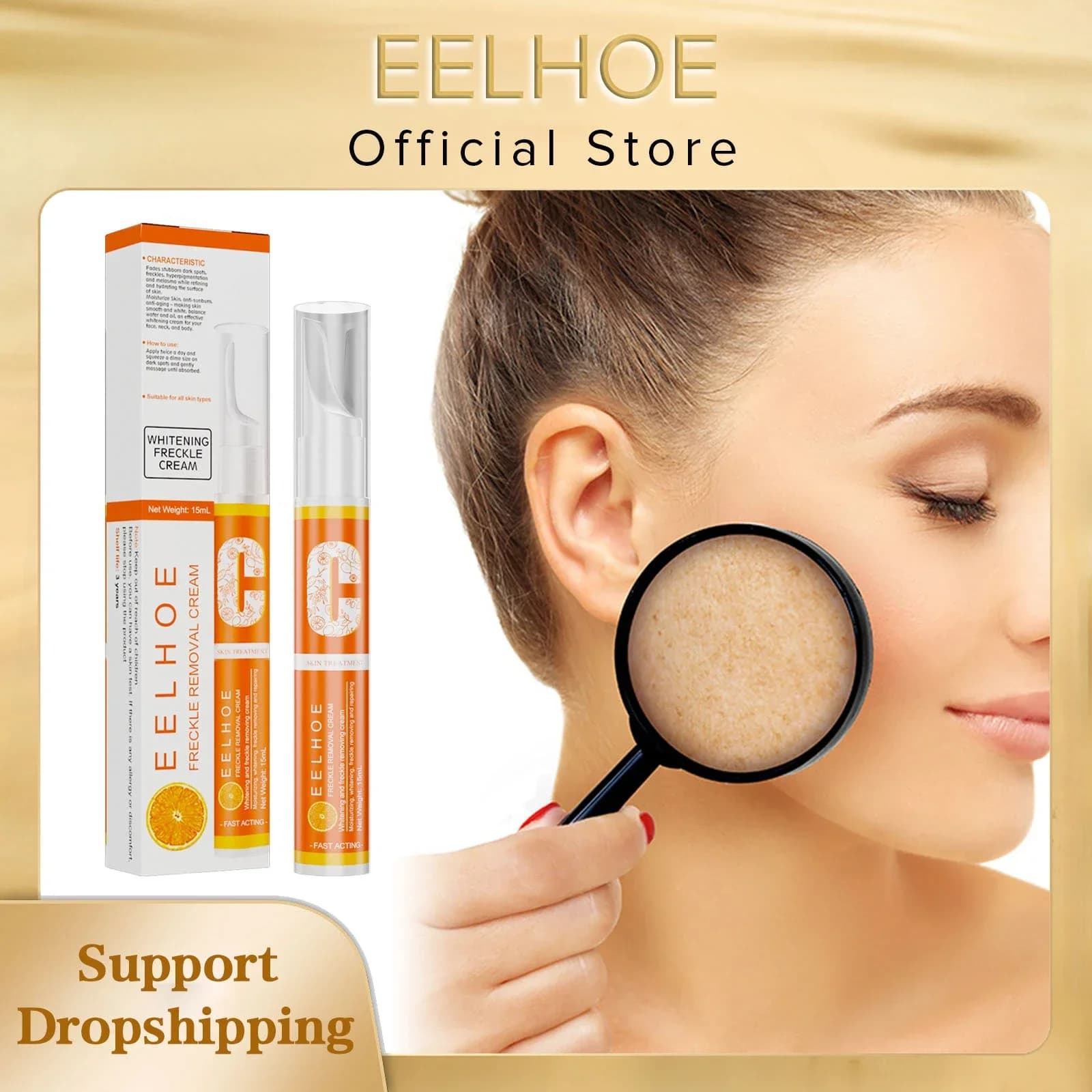 VC Fade Melanin Pen Vitamin C Instant Spot Removal Gel Whitening Spot Pen Effective Removal Freckles Pigment Melanin Spots 15ml